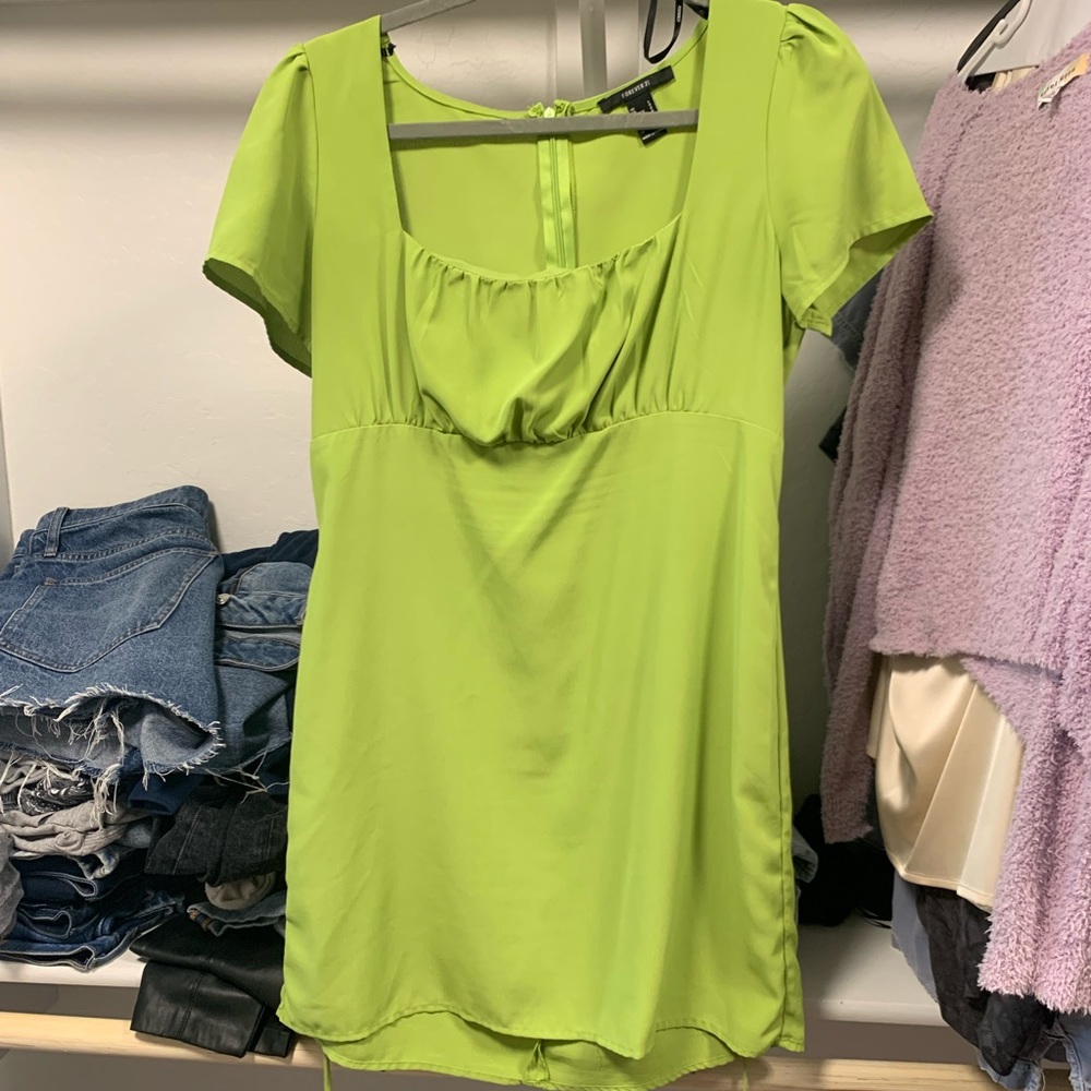 Lime Green Mini Dress